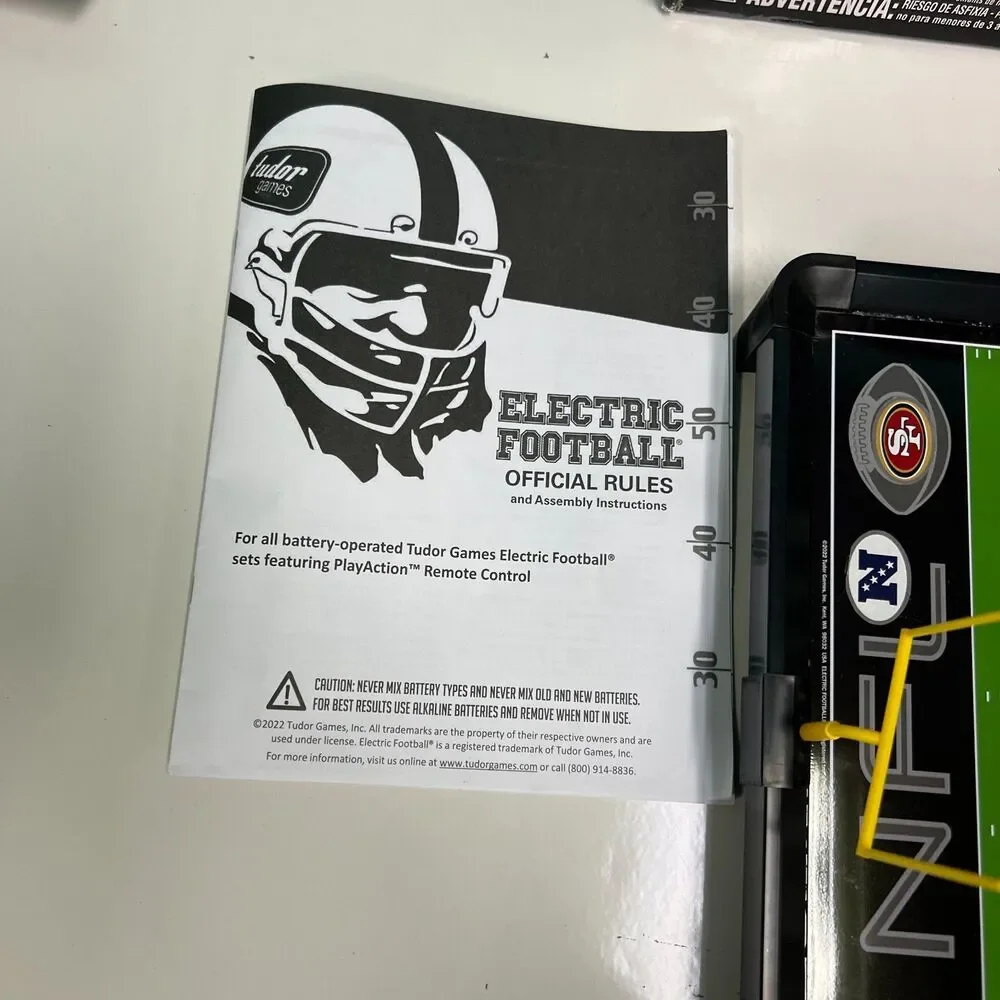 NFL Electric Football Game Field Tudor Games #9072